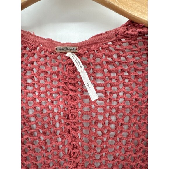 Free People Simply Sienna Cardigan Sweater Pockets Cotton Womens size large - Picture 3 of 7